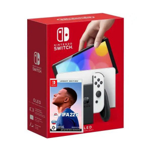 Nintendo Switch (OLED model) White + Гра FIFA 22 Legacy Edition (російська версія) краща модель в Хмельницькому