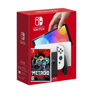 Nintendo Switch (OLED model) White + Гра Metroid Dread (російська версія) краща модель в Хмельницькому