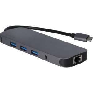 USB-хаб адаптер Ailink Aluminium Gigabit Ethernet USB-C 100W SD Hub Card Reader HDMI 4K Multi Port 9 в 1 Space Grey (AI-CH9A) краща модель в Хмельницькому