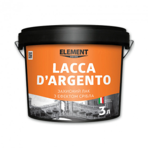 купити Лак LACCA D'ARGENTO ELEMENT DECOR 3 л