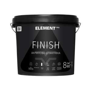 Фінішна акрилова шпаклівка FINISH "ELEMENT PRO" 8 кг ТОП в Хмельницькому