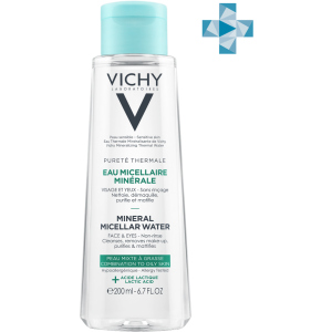 Мицеллярная вода Vichy Purete Thermale для жирной и комбинированной кожи лица и глаз 200 мл (3337875674454) надежный