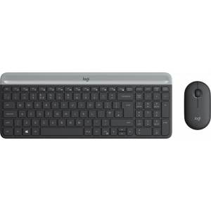 Комплект клавіатура + миша Logitech MK470 Wireless Slim Graphite USB Black (920-009206) ТОП в Хмельницькому