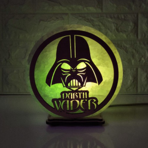 Соляная лампа EcoDecorLamp круглая DARTH VADER зелёная лучшая модель в Хмельницком