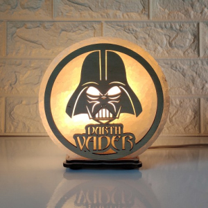 Соляная лампа EcoDecorLamp круглая DARTH VADER желтая