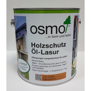 Захисне масло – блакит OSMO HOLZSCHUTZ ÖL-LASUR 728 (кедр) 2.5 л.