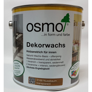 Кольорова олія OSMO DEKORWACHS Transparente töne 3166 – (горіх) 2.5 л.