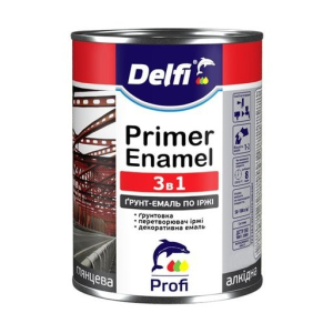 ​Грунт-эмаль Delfi Primer Enamel 3в1 вишневая 2.8 кг надежный