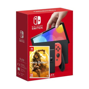 Nintendo Switch (OLED model) Neon Blue-Red + Гра Mortal Kombat 11 (російська версія)