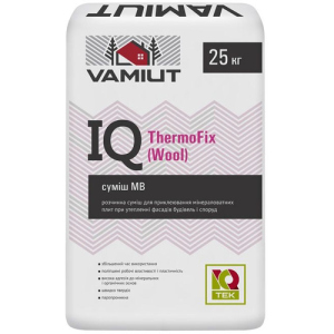 Для приклеювання МВ утеплювача Vamiut IQ ThermoFix WOOL білий 25кг в Хмельницькому