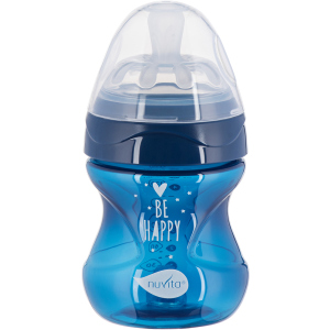 Детская Антиколиковая бутылочка для кормления Nuvita Mimic Cool 150 мл Темно-синяя (NV6012NIGHTBLUE)