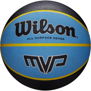 Мяч баскетбольный Wilson MVP 295 Size 7 Black/Blue (WTB9019XB07) ТОП в Хмельницком