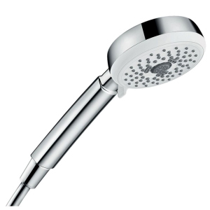 Ручний душ Hansgrohe Crometta 100 Multi EcoSmart 9л/хв, білий/хром (26826400)