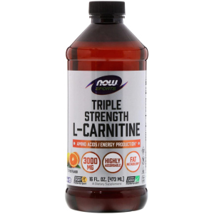 Жиросжигатель NOW Foods Carnitine Liquid 3000 мг - 473 мл Citrus (733739000644)
