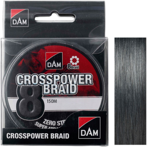 Шнур DAM Crosspower 8-Braid 150 м 0.10 мм 5.4 кг Темно-сірий (66586) краща модель в Хмельницькому