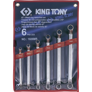 Набор ключей KING TONY накидных 45 град 6 ед (1606MR) лучшая модель в Хмельницком
