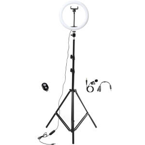 Набір блогера XoKo BS-200 + мікрофон + пульт дистанційного керування LED 26 см (BS-200+)