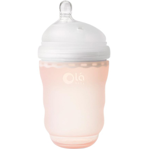 хороша модель Дитяча силіконова антиколікова пляшечка Olababy GentleBottle Coral Помаранчевий 240 мл (80830)