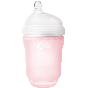 Дитяча силіконова антиколікова пляшечка Olababy GentleBottle Rose Рожевий 240 мл (80850) в Хмельницькому