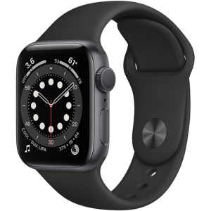 Смарт-часы Apple Watch Series 6 GPS 40mm Space Grey Aluminium Case with Black Sport Band (MG133UL/A) краща модель в Хмельницькому