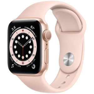 Смарт-часы Apple Watch Series 6 GPS 40mm Gold Aluminium Case with Pink Sand Sport Band (MG123UL/A) ТОП в Хмельницькому