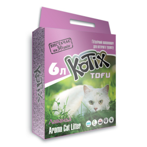 Наповнювач для котячого туалету Kotix Тофу Lavender Соєвий комкуючий 2.55 кг (6 л) (6972345440053) ТОП в Хмельницькому