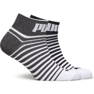 Набор носков Puma Unisex Quarter 2p 101002001-022 35-38 р 2 пары Серый/Чёрный/Белый (8718824798486)