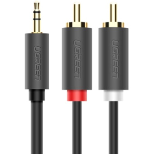 Инсертный кабель Ugreen AV102 3.5 мм to 2RCA Audio Cable 3 м Gray (904019651) ТОП в Хмельницком