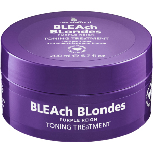 Тонирующая маска для волос Lee Stafford Bleach Blondes Purple Reign для нейтрализации желтых оттенков 200 мл (5060282702660)