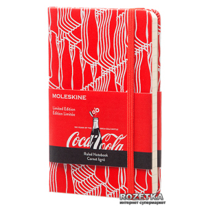 Нотатник Moleskine Coca-Cola 9 х 14 см 192 сторінки в лінійку Червона (8051272891249) ТОП в Хмельницькому