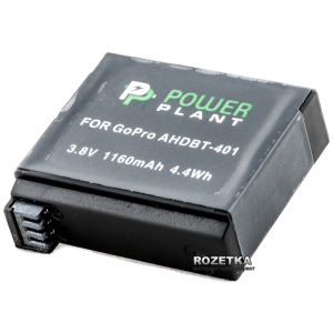 Акумулятор PowerPlant для GoPro AHDBT-401 (DV00DV1401) краща модель в Хмельницькому
