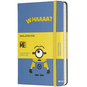 Нотатник Moleskine Minions 9 x 14 см 192 сторінки в лінійку Блакитна (8055002855372) в Хмельницькому