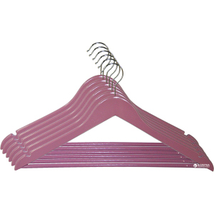 Набор вешалок для одежды Мій Дім EveryDay 44.5х23х1.2 см 6 шт Розовых (RE05163P/6) ТОП в Хмельницькому