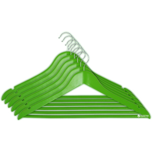 Набор вешалок для одежды Мій Дім EveryDay 44.5х23х1.2 см 6 шт Зеленая (RE05163G/6) ТОП в Хмельницькому