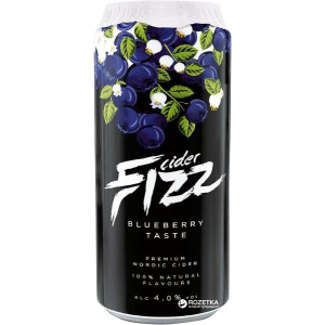 Упаковка сидра Fizz Blueberry 4% 0.5 л x 24 банки (4740098079309) лучшая модель в Хмельницком