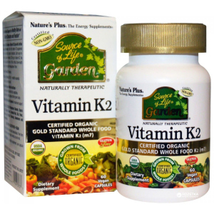 Вітаміни Nature's Plus Source of Life Garden Therapeutic Vitamin K2 120 мкг 60 гелевих капсул (97467307377) в Хмельницькому