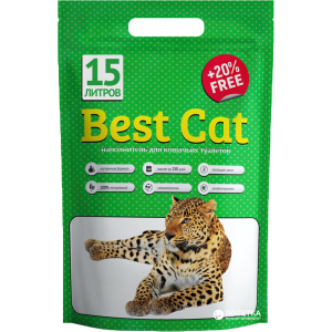 Наповнювач для котячого туалету Best Cat Green Apple Силікагелевий поглинаючий 15л (SGL038/4820186930351) надійний