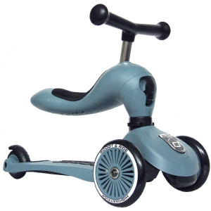 Самокат Scoot and Ride Highwaykick-1 серо-синий (SR-160629-STEEL) (4897033962711) лучшая модель в Хмельницком