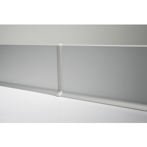 Алюмінієвий плінтус Profilpas Metal line 90 висота 80 мм анодоване срібло (Metal Line 90/8)