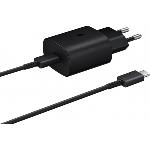 Зарядний пристрій Samsung 25W PD Wall Charger Type-C Cable Black (EP-TA800XBEGRU) ТОП в Хмельницькому