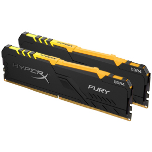 Оперативна пам'ять HyperX DDR4-3000 16384MB PC4-24000 (Kit of 2x8192) Fury RGB Black (HX430C15FB3AK2/16) краща модель в Хмельницькому