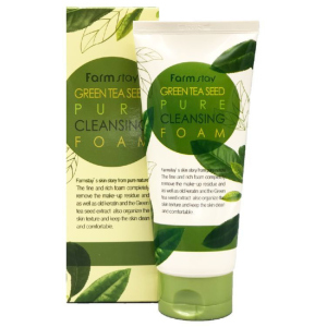 хорошая модель Пенка для умывания лица Farmstay Green Tea Seed Pure Cleansing Foam с зелёным чаем 180 мл (8809317286358)