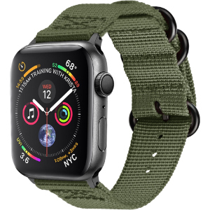 Ремешок Promate Nylox-38 для Apple Watch 38-40 мм 1/2/3/4/5/6/SE Green (nylox-38.green) лучшая модель в Хмельницком