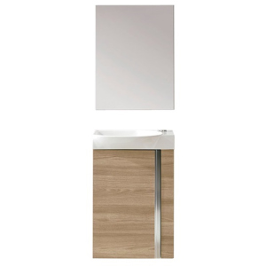 Комплект мебели ROYO Elegance 45 Pack с тумбой и умывальником 45 см + зеркало 45х60 см Sandy Walnut 122913 лучшая модель в Хмельницком